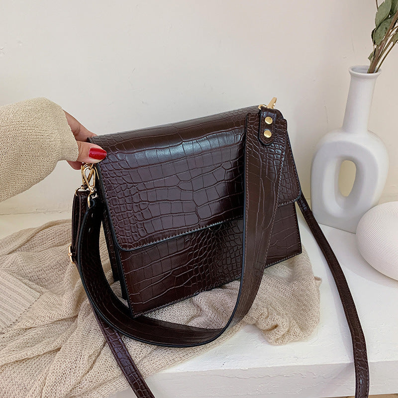 Stone Pattern Single Shoulder Small Square Bag